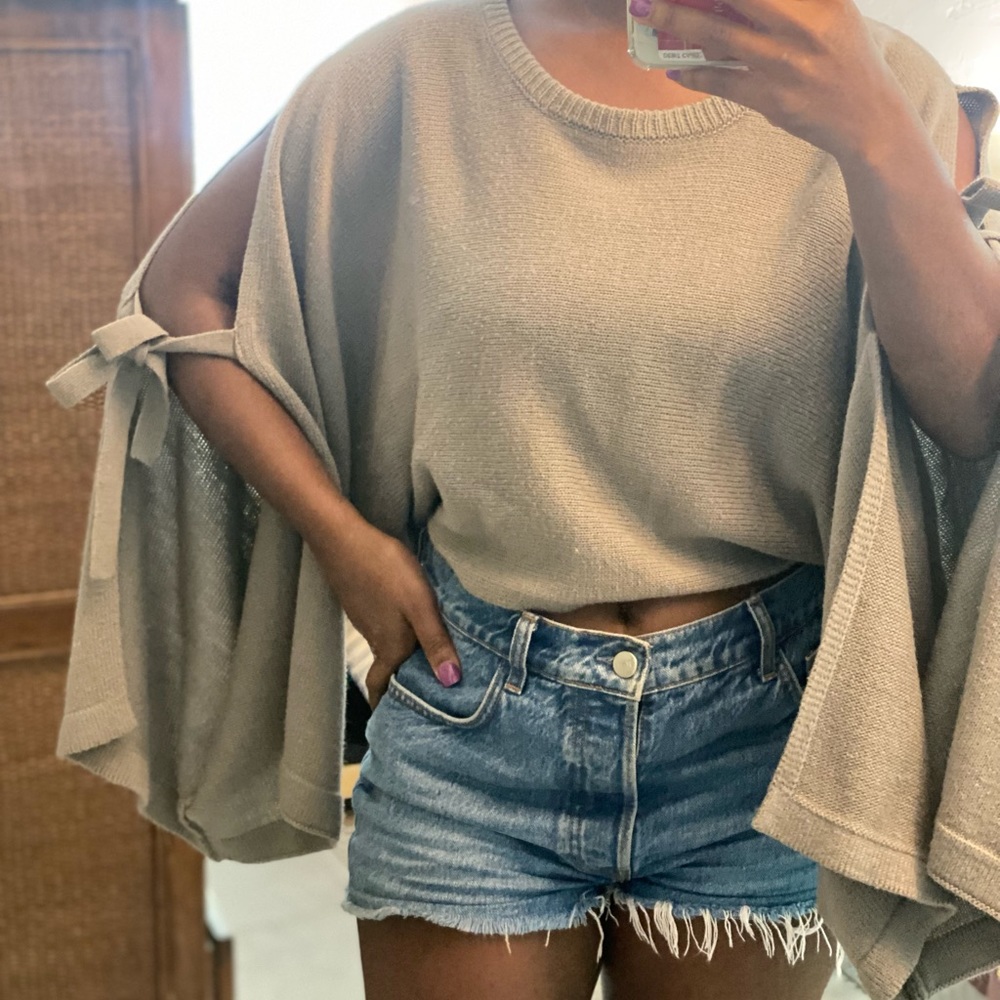 FAVLUX Open Sleeve Sweater